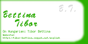 bettina tibor business card